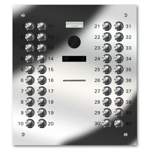 VRQD/C40-M 40 button laser engraved entrance panel - mirror stainless