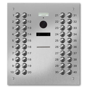 VRQD/C40-S 40 button laser engraved entrance panel - stainless steel
