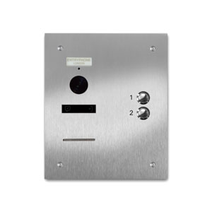 VRQS/B2-S 2 button laser engraved entrance panel - stainless steel
