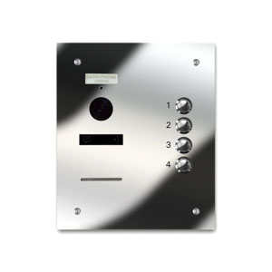 VRQS/B4-M 4 button laser engraved entrance panel - mirror stainless