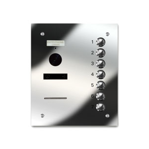 VRQS/B7-M 7 button laser engraved entrance panel - mirror stainless