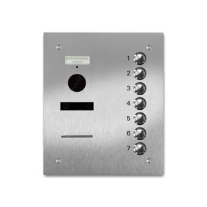 VRQS/B7-S 7 button laser engraved entrance panel - stainless steel