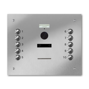VRQS/C10-S 10 button laser engraved entrance panel - stainless steel