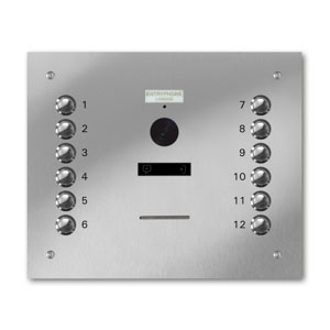 VRQS/C12-S 12 button laser engraved entrance panel - stainless steel