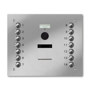 VRQS/C14-S 14 button laser engraved entrance panel - stainless steel