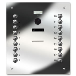 VRQS/C18-M 18 button laser engraved entrance panel - mirror stainless