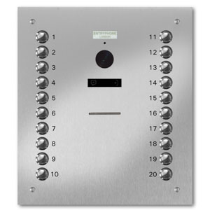 VRQS/C20-S 20 button laser engraved entrance panel - stainless steel