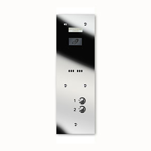 VRS/A2-M 2 button laser engraved entrance panel - mirror stainless
