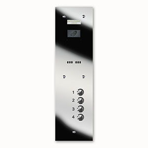 VRS/A4-M 4 button laser engraved entrance panel - mirror stainless