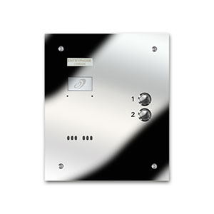VRS/B2-M 2 button laser engraved entrance panel - mirror stainless