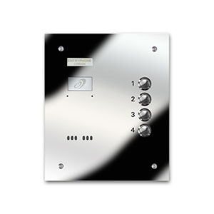 VRS/B4-M 4 button laser engraved entrance panel - mirror stainless