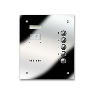 VRS/B5-M 5 button laser engraved entrance panel - mirror stainless