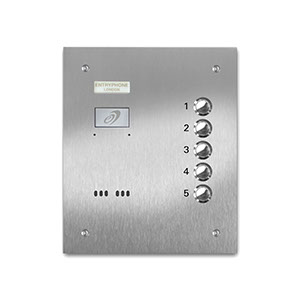 VRS/B5-S 5 button laser engraved entrance panel - stainless steel