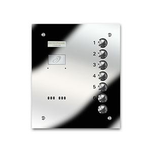 VRS/B7-M 7 button laser engraved entrance panel - mirror stainless