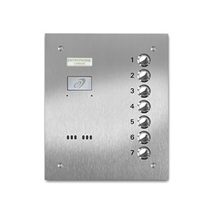 VRS/B7-S 7 button laser engraved entrance panel - stainless steel
