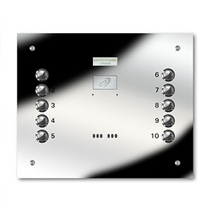 VRS/C10-M 10 button laser engraved entrance panel - mirror stainless