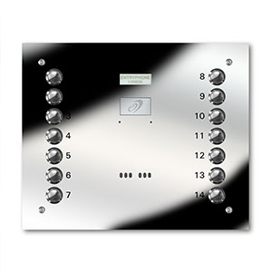 VRS/C14-M 14 button laser engraved entrance panel - mirror stainless