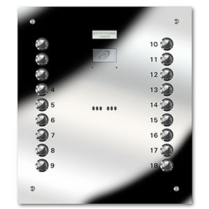 VRS/C18-M 18 button laser engraved entrance panel - mirror stainless