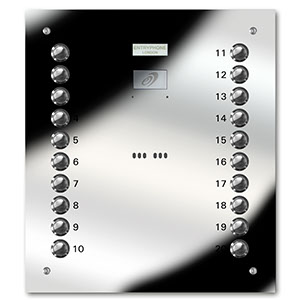 VRS/C20-M 20 button laser engraved entrance panel - mirror stainless